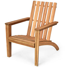 Load image into Gallery viewer, Gymax Outdoor Wooden Adirondack Chair Patio Lounge Chair w/ Armrest Natural
