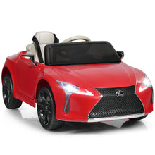Load image into Gallery viewer, Gymax 12V Licensed Lexus LC500 Kids Ride On Car w/ MP3 Remote Control Black/Red/White
