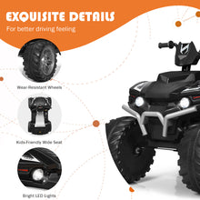 Load image into Gallery viewer, Gymax 12V Electric Kids Ride On Car ATV 4-Wheeler Quad w/ Music LED Light Black
