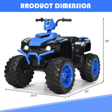Load image into Gallery viewer, Gymax 12V Electric Kids Ride On Car ATV 4-Wheeler Quad w/ Music LED Light Navy
