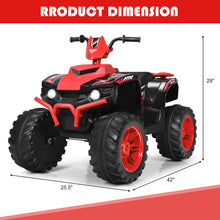 Load image into Gallery viewer, Gymax 12V Electric Kids Ride On Car ATV 4-Wheeler Quad w/ Music LED Light Red
