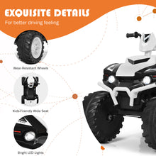Load image into Gallery viewer, Gymax 12V Electric Kids Ride On Car ATV 4-Wheeler Quad w/ Music LED Light White
