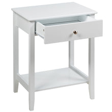 Load image into Gallery viewer, Gymax 2PCS Nightstand Sofa Side End Table Bedroom Living Room w/ Shelf Drawer White
