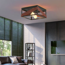 Load image into Gallery viewer, Gymax Adjustable Ceiling Lamp Geometric Lights Rustic Flush Mount Hallway Living Room
