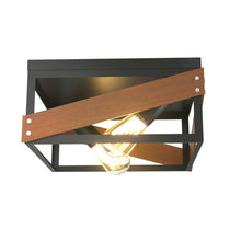 Load image into Gallery viewer, Gymax Adjustable Ceiling Lamp Geometric Lights Rustic Flush Mount Hallway Living Room
