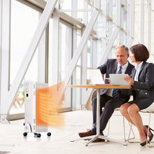 Load image into Gallery viewer, Gymax 1500W Portable Oil Filled Radiator Space Heater w/ Wheels Adjustable Thermostat
