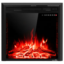 Load image into Gallery viewer, Gymax 26'' Electric Fireplace Embedded Insert Heater 750W/1500W w/ Remote Control
