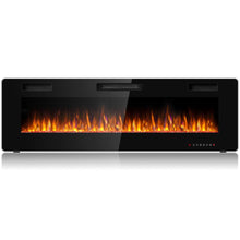 Load image into Gallery viewer, Gymax 60&#39;&#39; Fireplace Electric Recessed Wall Mounted Heater w/ Remote Control
