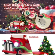 Load image into Gallery viewer, Gymax Pre-Lit Red Truck Christmas Decoration Vintage Ceramic Tree and Truck
