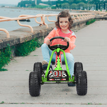 Load image into Gallery viewer, Gymax Kids Pedal Go Kart 4 Wheel Ride On Toys w/ Adjustable Seat &amp; Handbrake Green
