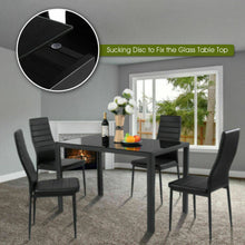 Load image into Gallery viewer, Gymax 7 PCS Kitchen Dining Table Set Breakfast Furniture w/ Glass Top Padded Chair
