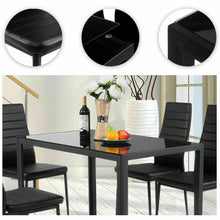 Load image into Gallery viewer, Gymax 7 PCS Kitchen Dining Table Set Breakfast Furniture w/ Glass Top Padded Chair
