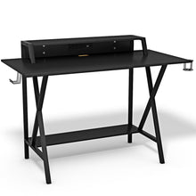 Load image into Gallery viewer, Gymax Gaming Desk&amp;Massage Gaming Chair Set w/ Footrest Monitor Shelf Power Strip Red
