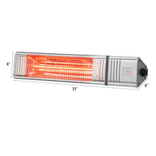 Load image into Gallery viewer, Gymax 1500W Infrared Wall Mount Space Heater Indoor Outdoor w/ Remote Control
