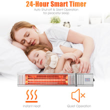 Load image into Gallery viewer, Gymax 1500W Infrared Wall Mount Space Heater Indoor Outdoor w/ Remote Control
