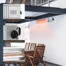 Load image into Gallery viewer, Gymax 1500W Infrared Wall Mount Space Heater Indoor Outdoor w/ Remote Control
