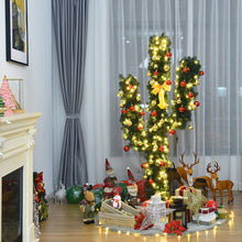 Load image into Gallery viewer, Gymax 5ft Artificial Pre-Lit Cactus Christmas Tree w/ Metal Stand Ball Ornaments
