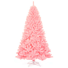 Load image into Gallery viewer, Gymax 7.5ft Pink Artificial Christmas Tree Hinged Spruce Full Tree w/ Metal Stand
