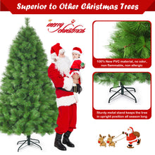 Load image into Gallery viewer, Gymax 7Ft Christmas Tree Artificial Hinged Tree w/ Metal Stand 808 Branch Tips
