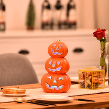 Load image into Gallery viewer, Gymax Pre-Lit Halloween Pumpkin Lantern 3 Tiers Hand-Painted Ceramic Pumpkins

