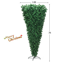 Load image into Gallery viewer, Gymax 7ft Artificial Upside Down Christmas Tree Holiday Decoration w/ Metal Stand
