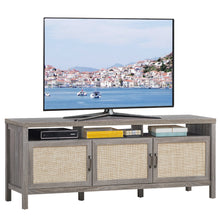 Load image into Gallery viewer, Gymax TV Stand Entertainment Media Center for TV&#39;s up to 65&#39;&#39; w/ Rattan Doors

