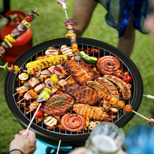 Load image into Gallery viewer, Gymax 22'' Steel Outdoor Fire Pit Bowl BBQ Grill W/ Wood Grate Cooking Grate Poker

