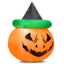 Load image into Gallery viewer, Gymax 4ft Inflatable  Pumpkin Halloween Decoration w/ Witch Hat LED Light
