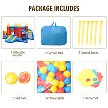 Load image into Gallery viewer, Gymax Inflatable Bounce House Slide Jumping Castle Soccer Goal Ball Pit Without Blower

