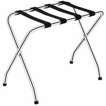 Load image into Gallery viewer, Gymax Folding Luggage Rack Chromed Metal Suitcase Holder Shelf for Home Hotel

