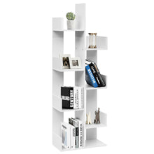 Load image into Gallery viewer, Gymax 8-Tier Bookshelf Bookcase w/8 Open Compartments Space-Saving Storage Rack
