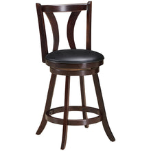 Load image into Gallery viewer, Gymax Set of 2 Swivel Bar stool 24'' Counter Height Leather Padded Dining Kitchen Chair
