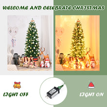 Load image into Gallery viewer, Gymax 6 ft Pre-lit Pencil Christmas Tree Hinged Fir Tree Holiday Decor w/ LED Lights

