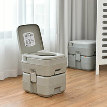 Load image into Gallery viewer, Gymax 5.3 Gallon 20L Portable Travel Toilet Camping RV Indoor Outdoor Potty Commode
