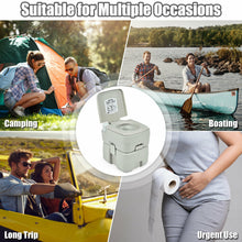 Load image into Gallery viewer, Gymax 5.3 Gallon 20L Portable Travel Toilet Camping RV Indoor Outdoor Potty Commode
