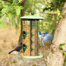 Load image into Gallery viewer, Gymax 3-in-1 Metal Hanging Wild Bird Feeder Outdoor w/ 4 Feeding Ports &amp; Perches
