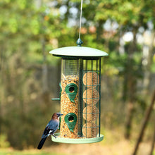 Load image into Gallery viewer, Gymax 3-in-1 Metal Hanging Wild Bird Feeder Outdoor w/ 4 Feeding Ports &amp; Perches
