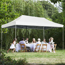 Load image into Gallery viewer, Gymax 10&#39;x20&#39; Pop up Canopy Tent Folding Heavy Duty Sun Shelter Adjustable W/Bag White
