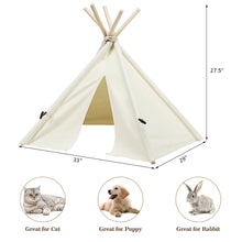 Load image into Gallery viewer, Gymax Pet Teepee Dog Puppy Cat Bed Portable Pet Canvas Tent &amp; House Indoor Outdoor
