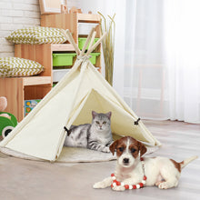 Load image into Gallery viewer, Gymax Pet Teepee Dog Puppy Cat Bed Portable Pet Canvas Tent &amp; House Indoor Outdoor
