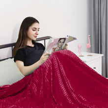 Load image into Gallery viewer, Gymax 15lbs Heavy Weighted Blanket 3 Piece Set w/ Hot &amp; Cold Duvet Covers 60&#39;&#39;x80&#39;&#39; Pink
