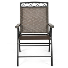 Load image into Gallery viewer, Gymax 2PCS Folding Chairs Patio Garden Outdoor w/ Steel Frame Armrest Footrest
