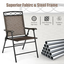 Load image into Gallery viewer, Gymax 2PCS Folding Chairs Patio Garden Outdoor w/ Steel Frame Armrest Footrest
