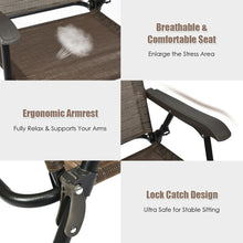 Load image into Gallery viewer, Gymax 2PCS Folding Chairs Patio Garden Outdoor w/ Steel Frame Armrest Footrest
