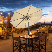 Load image into Gallery viewer, Gymax 10 ft Patio Table Market Umbrella Yard Outdoor w/ Solar LED Lights
