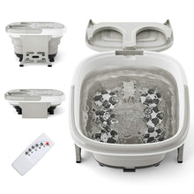 Load image into Gallery viewer, Gymax Portable Folding Foot Bath Spa Massager w/ Remote Control Timer Gray
