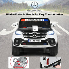 Load image into Gallery viewer, Gymax 12V 2-Seater Kids Ride On Police Car Licensed Mercedes Benz X Class RC w/ Trunk
