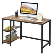 Load image into Gallery viewer, Gymax 47&#39;&#39; Computer Desk Office Study Table Workstation Home w/ Adjustable Shelf Rustic
