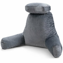 Load image into Gallery viewer, Gymax Reading Pillow TV Bed Rest Memory Foam with Arms Rests Neck Roll Back Support
