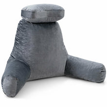 Load image into Gallery viewer, Gymax Reading Pillow TV Bed Rest Memory Foam with Arms Rests Neck Roll Back Support
